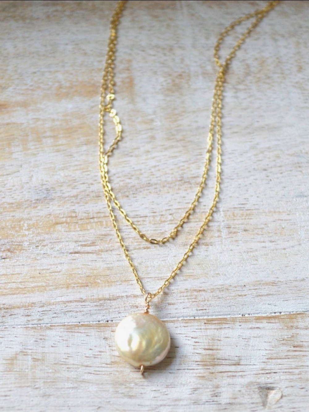 Double Strand Pearl Necklace